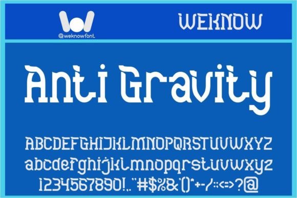 Anti Gravity: The Display Font for Modern, Edgy Brands