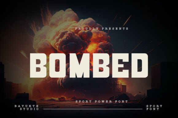 Bombed: The Explosive Display Font for High-Impact Design