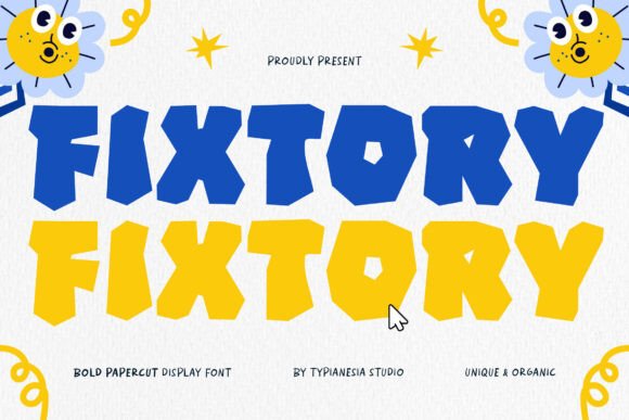 Fixtory: The Playful Paper-Cut Font for Bold Brands