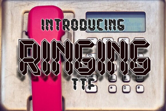 Ringing: The Geometric Display Font for Bold Futures